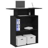 Reception Desk Black 100x40x104 cm Engineered Wood 859052