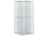 Gabion Raised Bed 50 x 50 x 150 cm Galvanised Steel Silver 42033332