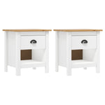 ZNTS Bedside Cabinets 2 pcs Hill 46x35x49.5 cm Solid Pine Wood 288970