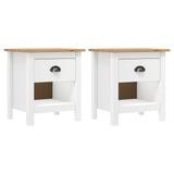 ZNTS Bedside Cabinets 2 pcs Hill 46x35x49.5 cm Solid Pine Wood 288970