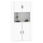 ZNTS Highboard White Engineered Wood 3185351