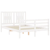 Bed Frame without Mattress White Small Double Solid Wood 3194542