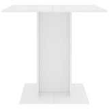 Dining Table White 80x80x75 cm Engineered Wood 800252