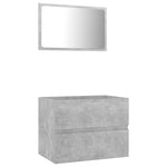 ZNTS 2 Piece Bathroom Furniture Set Concrete Grey Engineered Wood 804876
