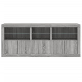 Sideboard with LED Lights Grey Sonoma 162x37x67 cm 3209000
