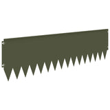 Lawn Edging 10 pcs 103 x 30 cm Steel Olive Green 8008412