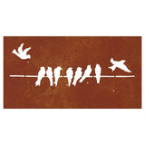 Garden Wall Decoration 105x55 cm Corten Steel Bird Design 824496