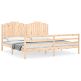 Bed Frame without Mattress 200x200 cm Solid Wood 3194201