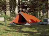 Camping Tent 2-Person Grey and Orange Waterproof 94364