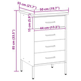 Work Bench with Drawer Black and Grey 50 x 55 x 85 cm 4103460