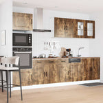 ZNTS 7 Piece Kitchen Cabinet Set Kalmar Smoked Oak Engineered Wood 3314736