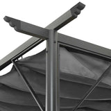 Pergola with Retractable Roof Anthracite 3x3 m Steel 180 g/m 312226