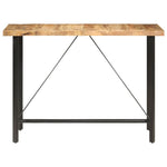 ZNTS Bar Table 150x70x107 cm Rough Mango Wood 286612