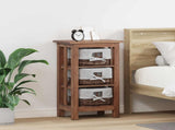 Side Table Brown 38 x 28 x 72 cm Solid Mahogany wood 42012407