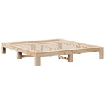 Bed Frame without Mattress 200x200 cm Solid Wood Pine 3308987