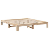 Bed Frame without Mattress 200x200 cm Solid Wood Pine 3308987