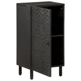 Side Cabinet Black 40x33x75 cm Solid Wood Mango 356843
