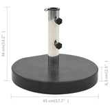 Parasol Base Black Granite Medium Parasol Base Round Modern 45064