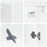 Bathroom Wall Cabinet ZWOLLE High Gloss White 30 x 31 x 63 cm 896369