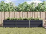Planter Anthracite 290 x 100 x 75 cm Galvanised Steel 42018222
