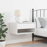 Bedside Table White 50 x 32.5 x 24 cm Solid pine wood 873477