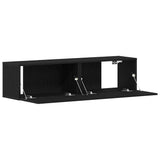 TV Cabinet Black Oak 120x30x30.5 cm Engineered Wood 862011