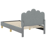 Children's Bed Frame with Headboard Light Grey 80 x 160 cm 42011044