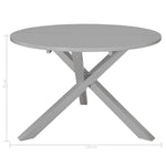 ZNTS Dining Table Grey 120x75 cm MDF 247633