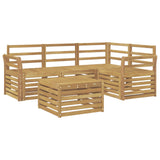 Outdoor Sofa Set 5 pcs White 59 x 59 x 37 cm Solid Acacia Wood 3391794