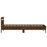 Bed Frame without Mattress with Headboard Brown Oak 75x190 cm Small Single 838574