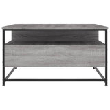 ZNTS Coffee Table Grey Sonoma 80x80x45 cm Engineered Wood 835292