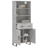 Highboard Concrete Grey 69.5x34x180 cm Engineered Wood 3200541