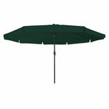 Garden Parasol Green 394 x 394 x 248 cm Polyester and Steel 42003637