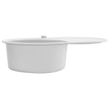 Granite Kitchen Sink Single Basin Oval White 144867
