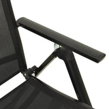 Garden Chair Set of 2 Black Aluminium, Textilene Standard 312188