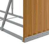 Log Holder Wood Look 234x45x100 cm Galvanised Steel 364585