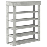 Shoe Rack Concrete Oak 80x30x98 cm Engineered Wood 859935