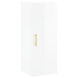 Highboard High Gloss White 34.5x34x180 cm Engineered Wood 3199035