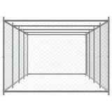 Dog Cage with Door Grey 8x2x1.5 m Galvanised Steel 3209580