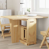 Butterfly Dining Table Foldable Corona Wax Brown Solid Wood Pine 4013433