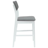 Dining Chairs 2 pcs White 48 x 49 x 95 cm Solid Rubber Wood 42020478