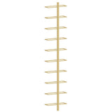 Wall-mounted Wine Rack for 10 Bottles Gold Metal 340905