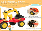 Kids Children Pedal Go Kart Ride On Toy Car Excavator Tractor w/ Moving Bucket Steering Wheel T3398P348054