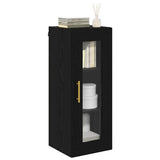 Wall Mounted Cabinet Black Oak 34.5 x 34 x 90 cm 882618