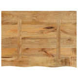 Table Top 80x60x2.5 cm Live Edge Solid Wood Rough Mango 370356