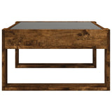 Coffee Table with Infinity LED Smoked Oak 70x53x30 cm 847634