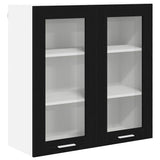 Hanging Cabinet Black Oak 80 x 31 x 80 cm Engineered Wood 884323