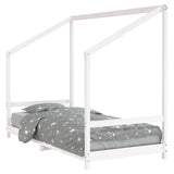 Kids Bed Frame White 90x190 cm Solid Wood Pine 835713