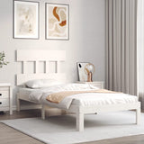 Bed Frame without Mattress White 100x200 cm Solid Wood Pine 3193587