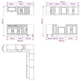 11 Piece Kitchen Cabinet Set "Porto" Old Wood Engineered Wood 3314939